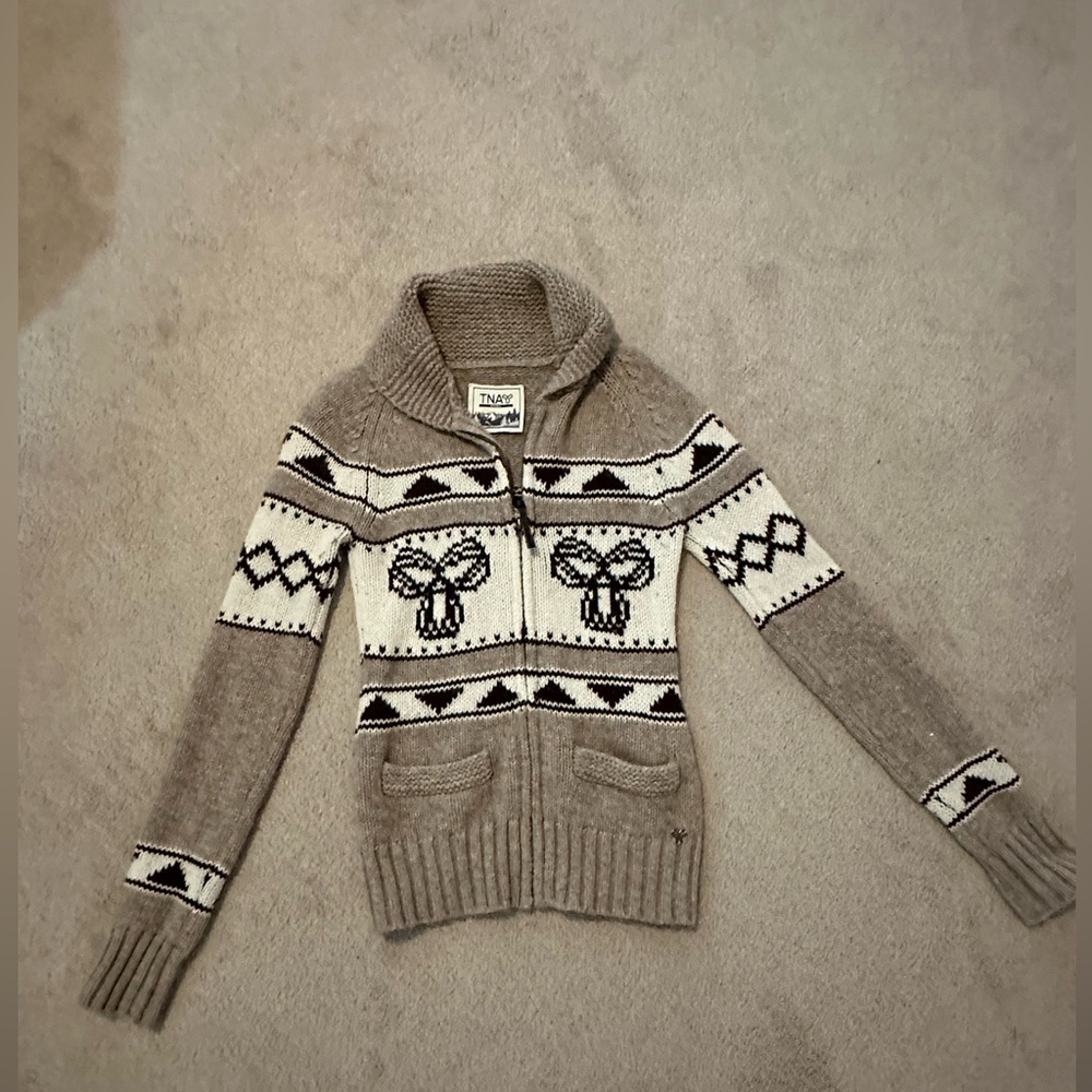 Aritzia TNA Sea to Sky Lambswool Sweater - Small